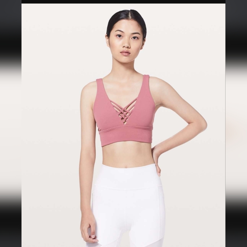 Lululemon Bind & Cross Bra Moss Rose